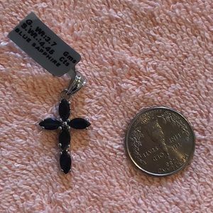 Sapphire Cross Pendant